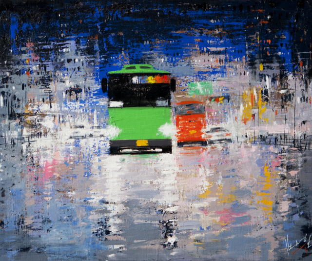 김성호, 새벽-을지로, oil on canavas, 45.5x37.9cm, 2023