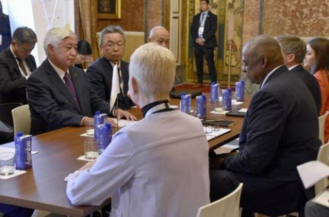 G7 회의 계기로 열린 미일 국방장관 회담. 연합뉴스
