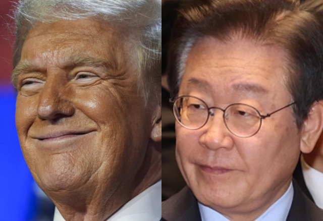 도널드 트럼프 미국 대통령 당선인, 이재명 더불어민주당 대표. 연합뉴스