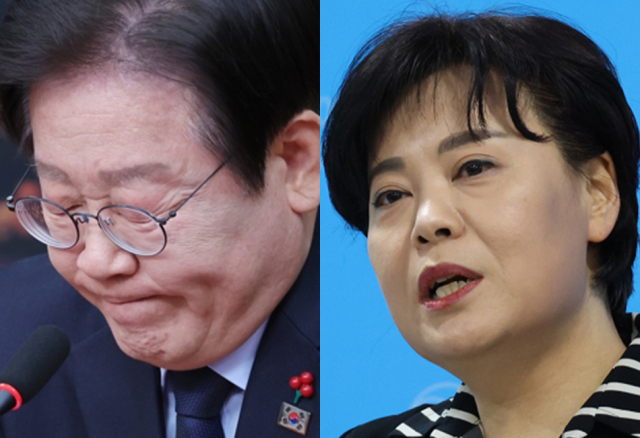이재명 더불어민주당 대표, 윤희숙 전 국민의힘 의원. 연합뉴스