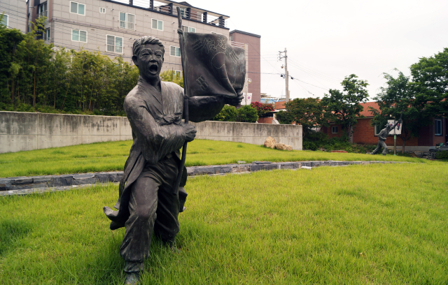 한말 의병장 왕산 허위 선생이 태어난 구미시 임은동 생가터. 현재 생가터는 기념공원으로 조성돼 있다.