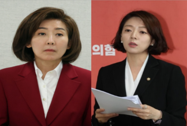 나경원 국민의힘 의원과 배현진 국민의힘 의원. 연합뉴스