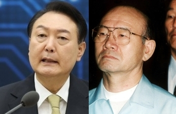 윤석열 대통령, 전두환 전 대통령. 연합뉴스, 매일신문DB