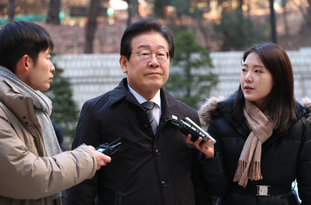 더불어민주당 이재명 대표가 7일 서울 서초구 서울중앙지법에서 열린