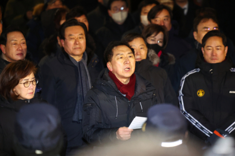 관저 집결 與 의원들 