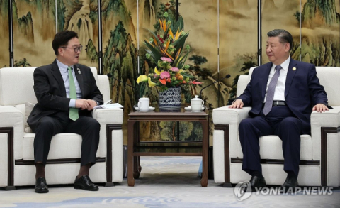 우원식 국희의장 만난 시진핑, 