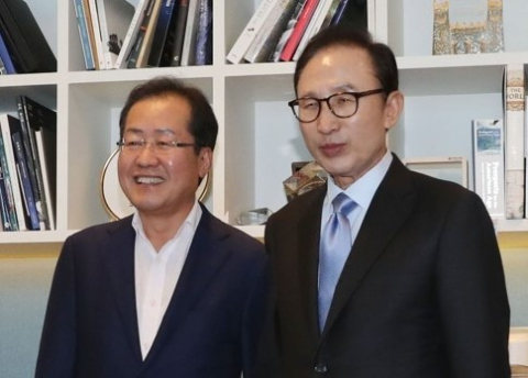 이명박 만난 홍준표, 대선 출마 염두에 둔 물밑 행보?