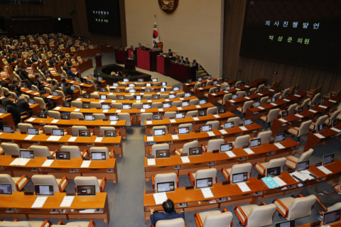 野, '마은혁 임명 촉구결의안' 본회의 의결…국힘 