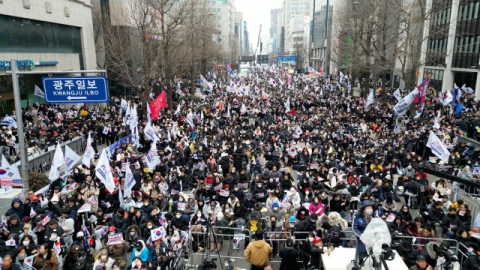 [포토뉴스] 광주 금남로 가득 메운 윤석열 대통령 지지자들