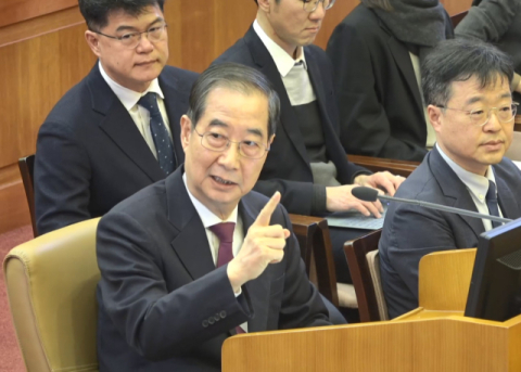 헌재 출석한 한덕수 총리 