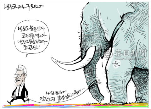 [매일희평] 그냥 코끼리가 아닌 군사보호시설 내 엄중경호 중인...