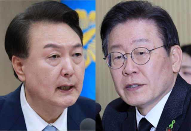 윤석열 대통령, 이재명 더불어민주당 대표. 연합뉴스