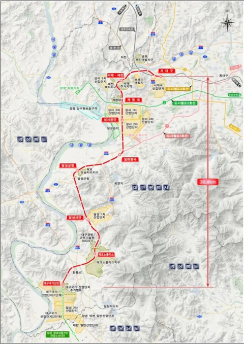 대구산업선 건설 가속도…내년 국비 1900억 확보