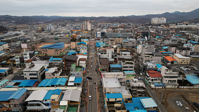 의성읍 시가지 전경. 의성군 제공
