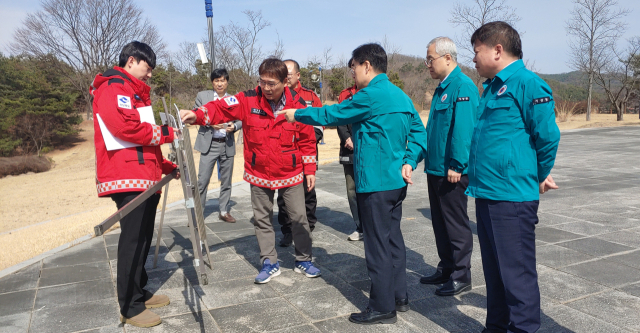 경상북도 재난상황실 및 산불피해 재해 현장 방문 사진. 대구기상청 제공