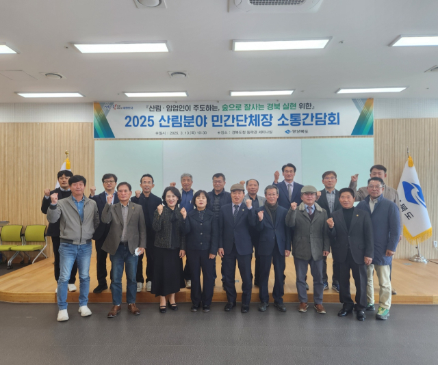 13일 도청에서 한국임업후계자협회 경상북도지회, 한국산림보호협회 경북협의회, 경상북도숲해설가협회 등 11개 민간단체 대표와 관련 공무원 등 20여 명이 경북의 산림분야 상생발전을 위한 간담회를 개최했다. 경북도 제공