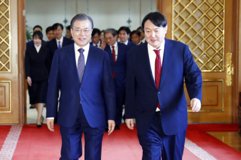 文, 尹 파면에 