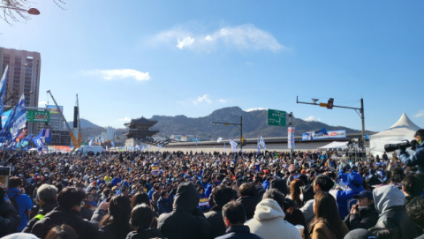 野, 강추위 속 尹 탄핵 찬성 집회 개최…