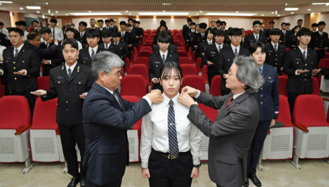 영진전문대 국방군사계열 착복식 및 승급식 개최