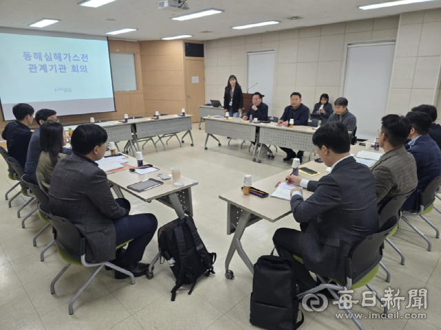 지난달 31일 포항시청에서 동해 심해 가스전 개발을 위한 관계기관 회의가 진행됐다. 포항시 제공