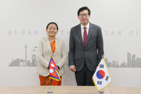 박형준 부산시장, 주한 네팔대사 접견…우호 협력 방안 논의