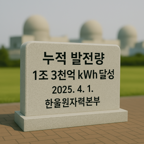 한울원자력본부, 누적 발전량 1조3천억kWh 달성!