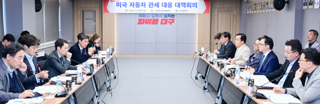대구시는 3일 시행된 미국 자동차 관세에 따른 지역 자동차 관련 기업들의 통상위기 극복을 위해 이날 오후 산격청사 제1대회의실에서 자동차 관련 기관과의 대책회의를 열었다. 대구시 제공