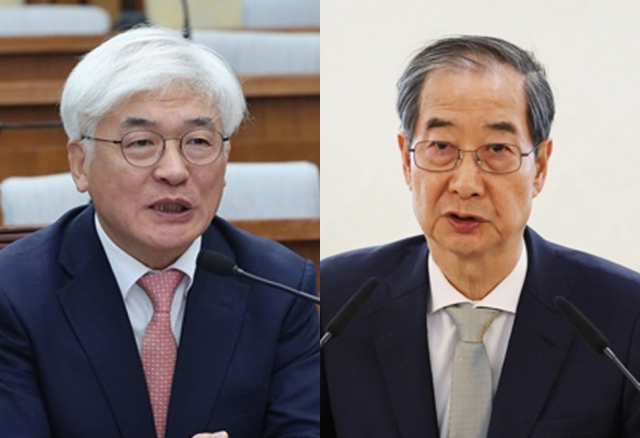 마은혁 헌법재판관 후보자, 한덕수 대통령 권한대행 국무총리. 연합뉴스