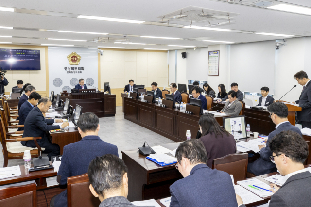 경북도의회 문화환경위원회 회의 모습. 경북도의회 제공