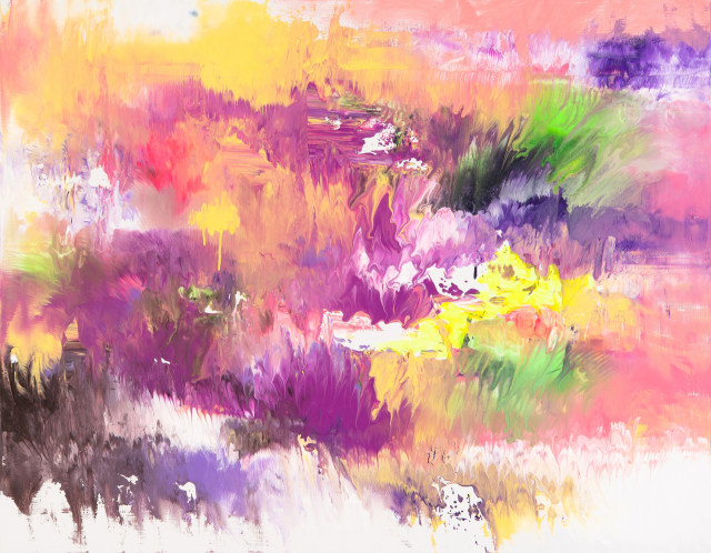 박성희, 순간의 흐름 머무는 흔적, Mixed media on Canvas, 91.0x116.8cm
