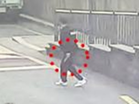 흉기를 들고 있는 중국인 A씨. 서울경찰청 제공