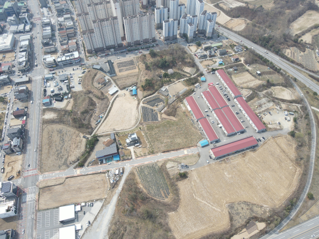새로운 프리미엄 아파트가 들어설 영주시 가흥동 구 고추시장 자리. 마경대 기자