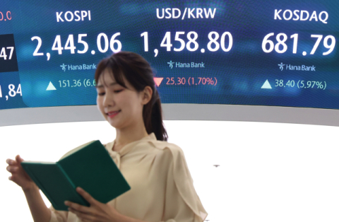 코스피, '미중 관세갈등 격화' 1.8% 내린 2400선 개장