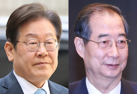 이재명·한덕수, 3자대결시 무당층서 '초접전' 