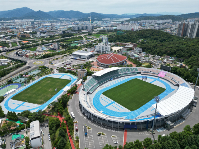 2025 구미 아시아육상경기선수권대회가 열리는 구미시민운동장 전경. 구미시 제공