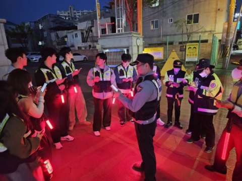 구미경찰서·기동순찰대·경운대학교·자율방범대, 합동순찰 실시