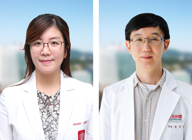 김혜진(왼쪽), 최규석(오른쪽) 칠곡경북대병원 대장항문외과 교수. 칠곡경북대병원 제공.