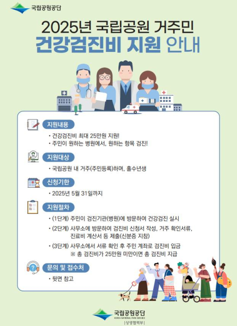 팔공산국립공원동부사무소, 주민 건강검진 지원 사업 실시