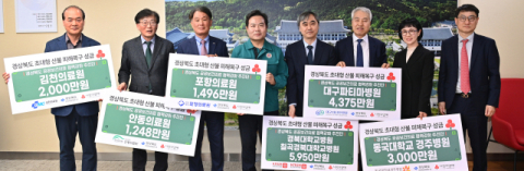 경북도 공공보건의료 협력강화 추진단, 산불피해 복구 성금 1억8천69만원 전달