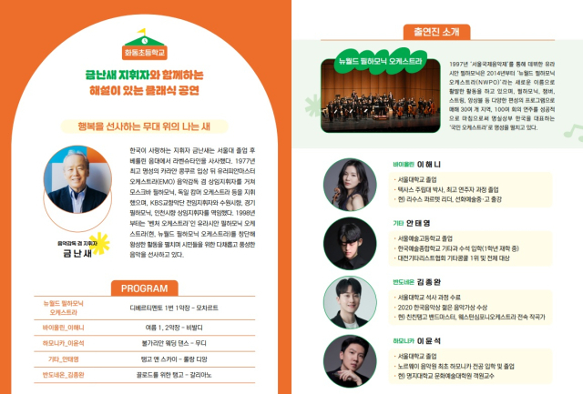 대구 화동초는 25일 세계적인 지휘자인 금난새 지휘자와 함께 