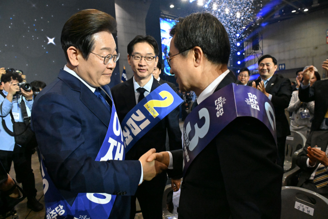 더불어민주당 이재명 대선 경선 후보가 27일 경기 고양시 킨텍스에서 열린 