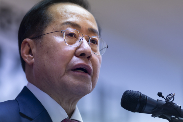 국민의힘 대선 2차 경선에서 탈락한 홍준표 후보. 연합뉴스