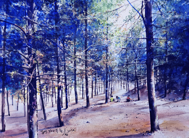 김상용, 앞산 잣나무 숲.