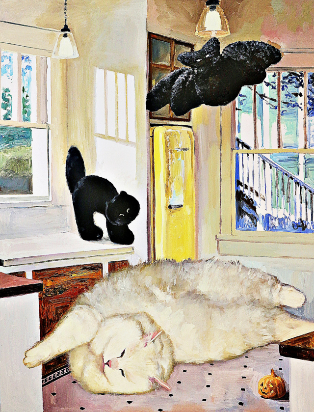 문경의, 대괴수 토미와 그의 친구들, 2023, 145.5x112.1cm