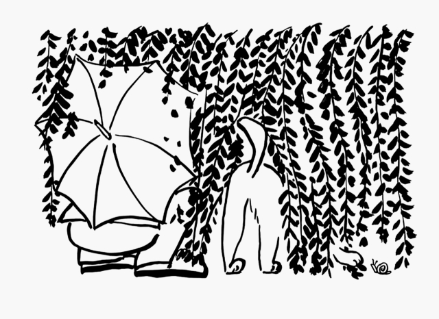 이나영, lui et son chien, 2022, silkscreen, 15x20cm