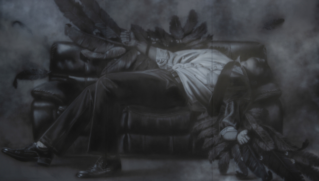 심윤, ICARUS, 2022, oil on canvas, 259x450cm. 대구미술관 제공