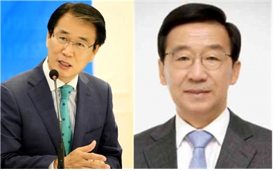 권오을 전 한나라당 의원(왼쪽), 이인기 전 새누리당 의원