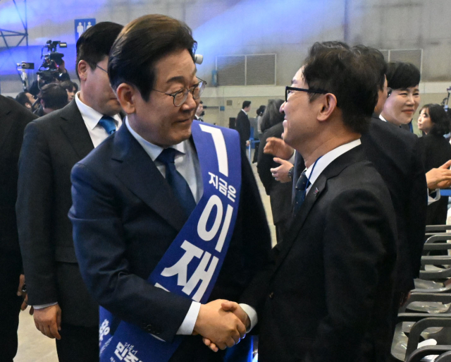 더불어민주당 이재명 대선 경선 후보가 27일 경기 고양시 킨텍스에서 열린 