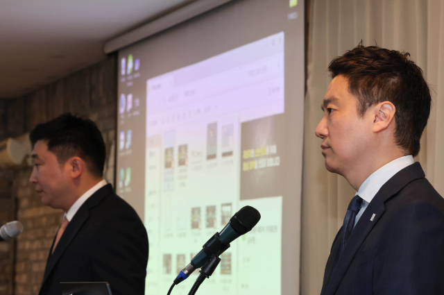 7일 서울 강남구 한 공유오피스에서 고 김새론 유족의 법률대리인인 부지석 변호사와 가로세로연구소 대표 김세의씨가 입장문을 발표하고 있다. 연합뉴스
