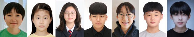 왼쪽부터 대상 수상자인 권태양,우수상 조아인, 박미소,전현수,장려상 정다온,김도원,곽용우 학생
